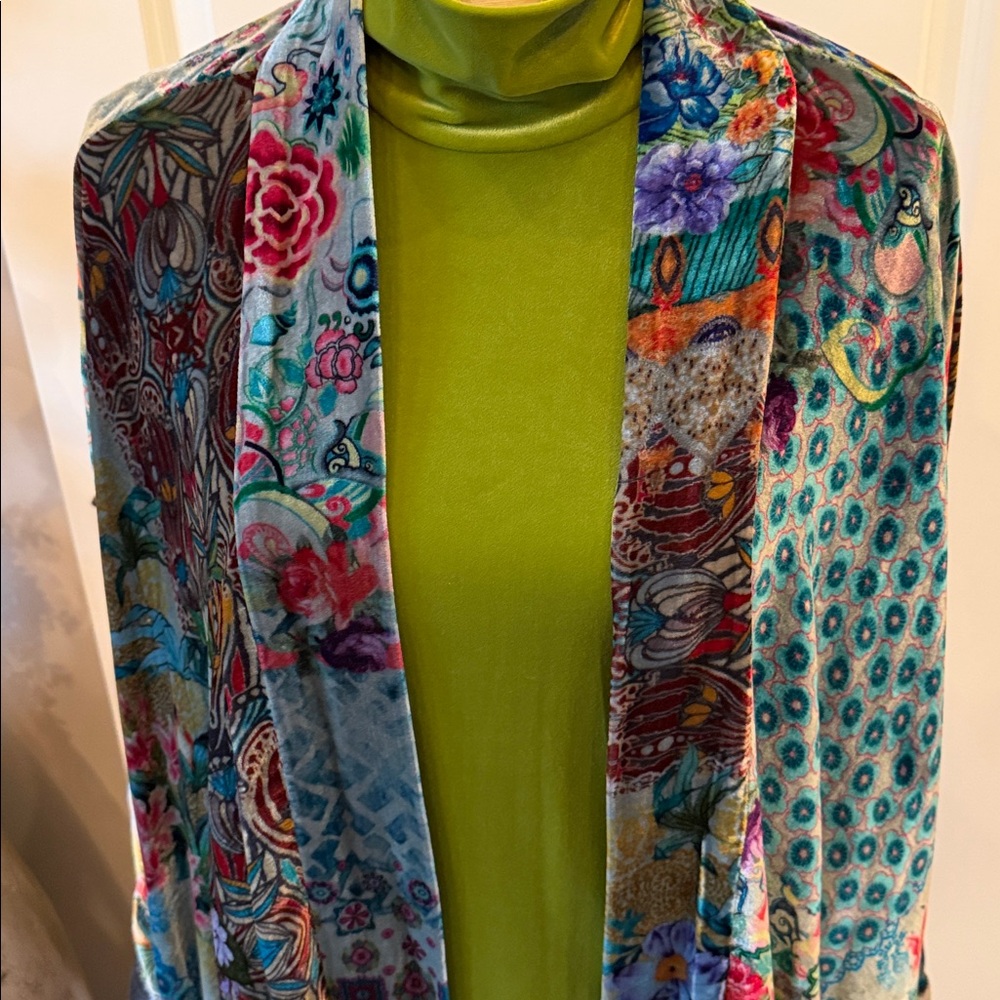 Johnny Was Multicolor Patterned Cardigan - Picture 14 of 16